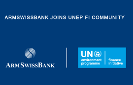 ARMSWISSBANK JOINS COMMUNITY OF RESPONSIBLE BANKS AS A UNEP FI MEMBER