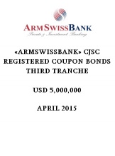«ARMSWISSBANK» CJSC REGISTERED COUPON BONDS  THIRD TRANCHE