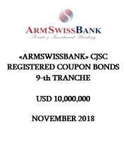 «ARMSWISSBANK» CJSC REGISTERED COUPON BONDS  9-th TRANCHE