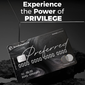 ARMSWISSBANK PRESENTS THE MASTERCARD® BUSINESS PREFERRED PREMIUM CARD